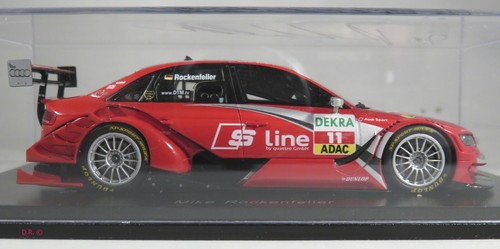AUDI A4 DTM #11 Mike Rockenfeller TEAM ROSBERG 2009 with signed box!! SPARK 1:43 - Picture 3 of 5