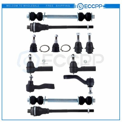 ECCPP 12 Front Steering Kit Fits 2001-2010 GMC Sierra 1500 2500 3500 HD 2WD 4WD