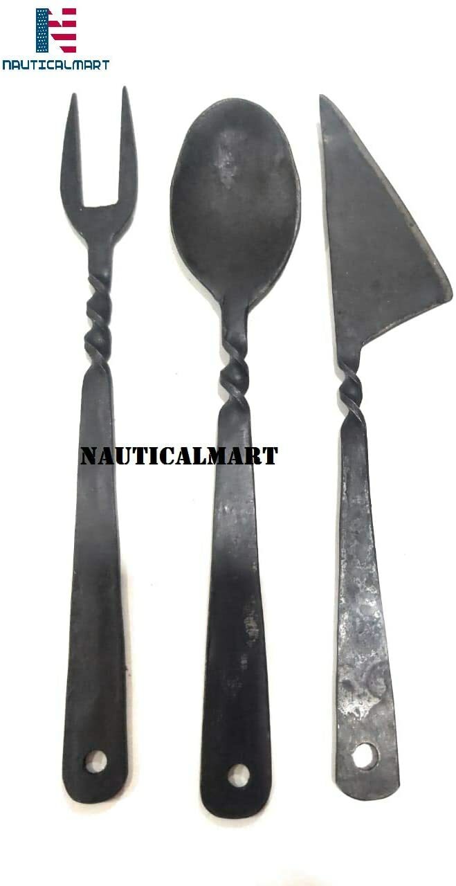 Forged Blacksmith Medieval Dining Hall Eating Utensils Viking Feastware - Picture 2 of 3