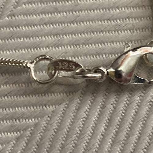 Beautiful Silver Tone Statement Fish Black Onyx Pendant W/ 925 Marked 20” Chain - Picture 5 of 7