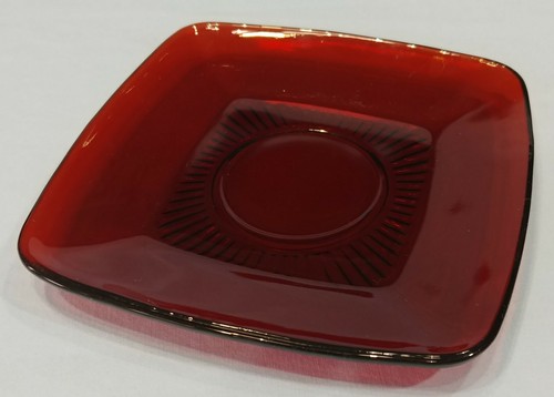 Vintage Anchor Hocking Saucer Ruby Red Charm - Picture 2 of 12