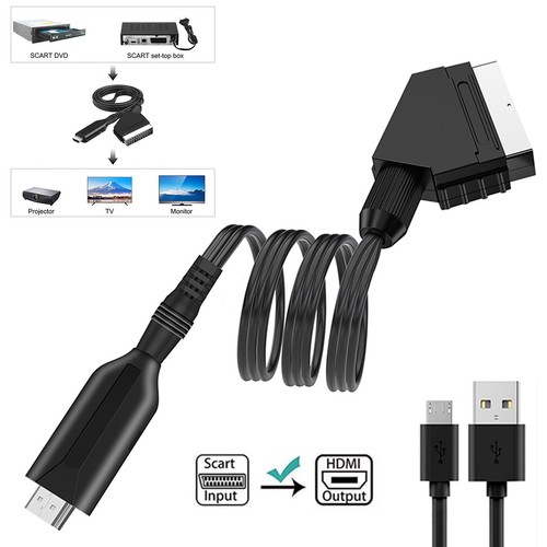 Portable 1080P HDMI To Scart Converter with Cable Video Audio Adapter For HD TV - Picture 14 of 14
