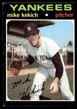 1971 Topps #703 Mike Kekich  New York Yankees Low Grade