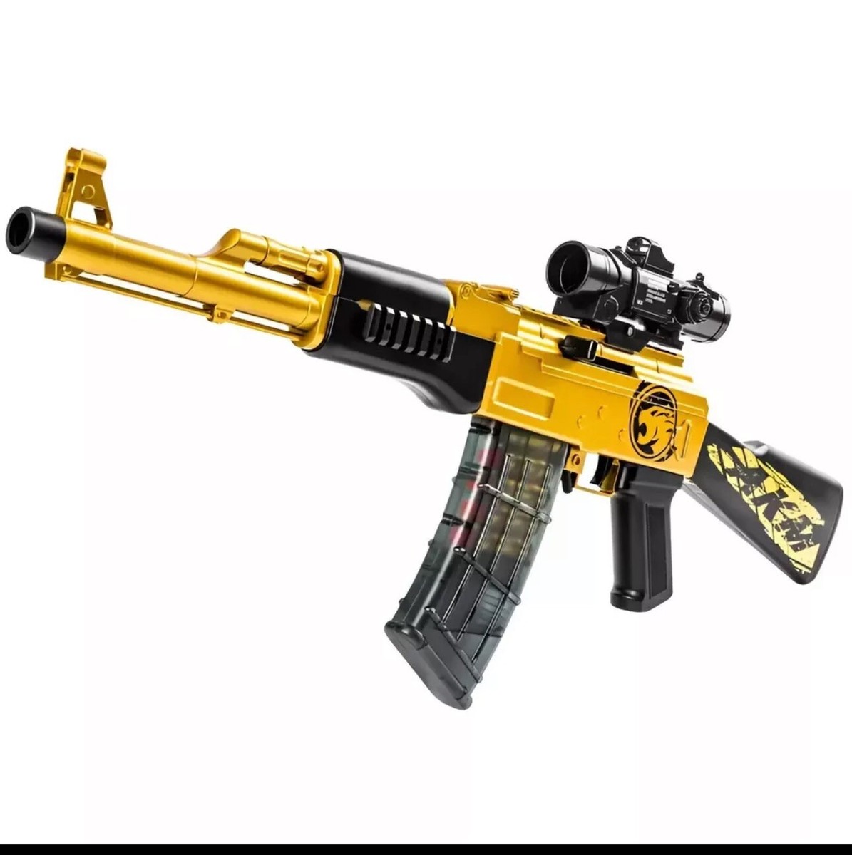 Gold 83cm AK-47 Toy Gun Set Rifle Soft Bullet Blasters Gun