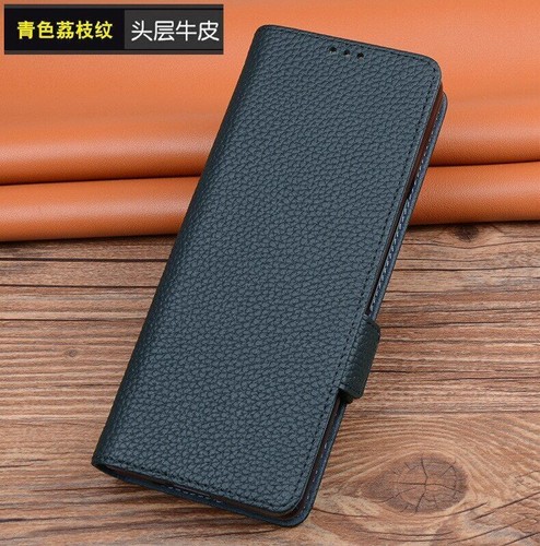 Genuine Leather Flip Case For Samsung Galaxy Z Fold 5 4 3 Alligator Grids Cover - Picture 23 of 43