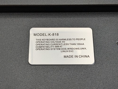 MC-818 82 Keys USB Keyboard Wired Keyboard Built-in Touchpad USB HUB Port - 第 5/6 張圖片