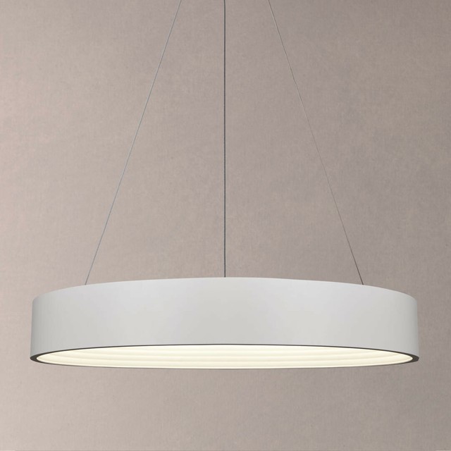 John Lewis Leif Led Ribbed Hoop Ceiling Light White