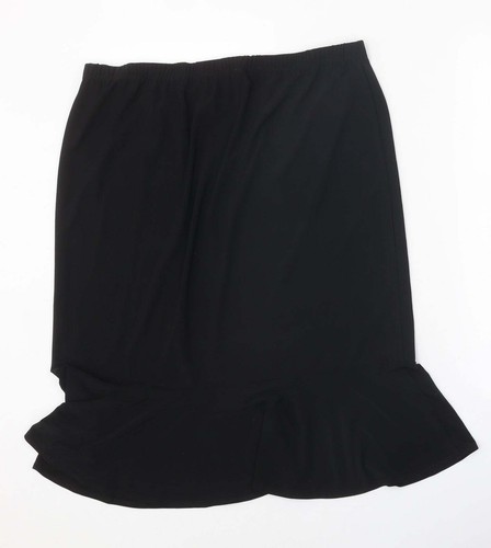 Antthony Womens Black Polyester Blend Trumpet Skirt Size XL - Picture 2 of 12