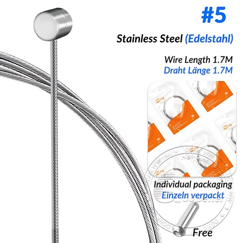 STAINLESS STEEL BRAKE CABLE Pear End Front Rear Inner Wire Road Bikes & Cycles - Picture 16 of 25