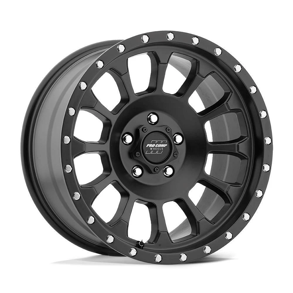 20 inch 20x9 Pro Comp PA34 ROCKWELL SATIN BLACK wheels rims 6x5.5 6x139.7 +0