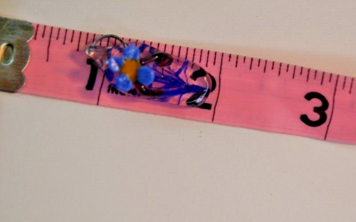 Summer Flip Flop/Sandal Pendant or Charm Made with Resin & Blue Flowers 1" - Picture 7 of 7