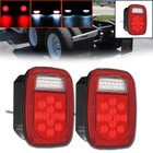 2x LED Tail Lights Brake Reverse Stop Turn Signal for Jeep Semi Truck Trailer