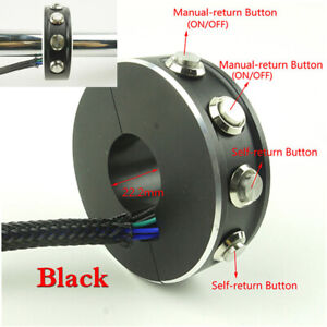 1'' Motorcycle Universal CNC Handle Bars M-Switch Hand Control Push-Button Black 1'' Motorcycle Universal CNC Handle Bars M-Switch Hand Control Push-Button Black