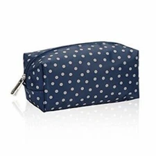 BN Thirty One Uptown mini zipper pouch makeup cosmetic bag 31  Navy Dancing Dot