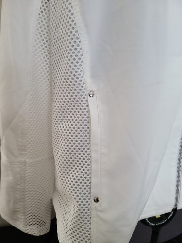NWT Women Chico Zenergy White Spring Breathable Jacket 3 Activewear Zip Mesh - Picture 3 of 16