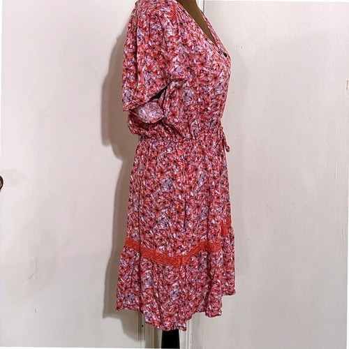Knox Rose Red Buttoned Ruched Midi Dress - Picture 4 of 9