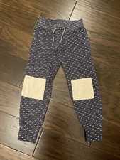 Girls Sz 8 Matilda Jane Make Believe Patches  Polka Dots Jogger Pants Blue