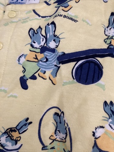 Vintage Jean Bourget Snap Front Shirt/jacket With Rabbits 18 Months - Picture 5 of 10