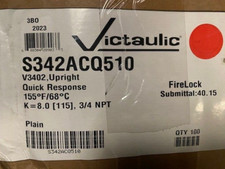 (100 PACK) 3/4 NPT V3402 BRASS 155 QR UPRIGHT STANDARD SPRAY SPRINKLER HEAD