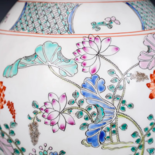 Beautiful Chinese Hand Painting Famille Rose Porcelain Flowers Plants Vase - Picture 5 of 9
