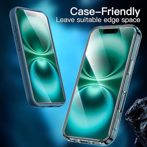 2pcs Tempered Glass Screen Protector Guard for Apple iPhone 16 PLUS Front Bulk - Picture 6 of 9