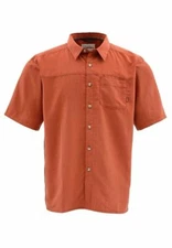 Simms Fly Fishing Long Haul UPF 30+ Simms Orange S/S Shirt - Choose Size - NEW!