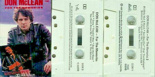 Don McLean For The Memories 70s 2 Cassette Set Singer Songwriter Pop Rock - Picture 5 of 5