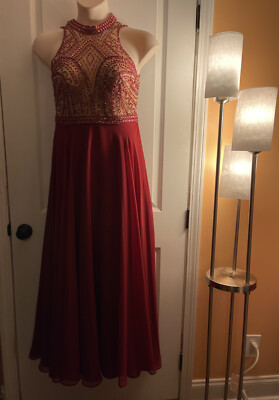 Dave & Johnny Beaded Sz 7 / 8 Dress - Formal Prom Evening Cocktail