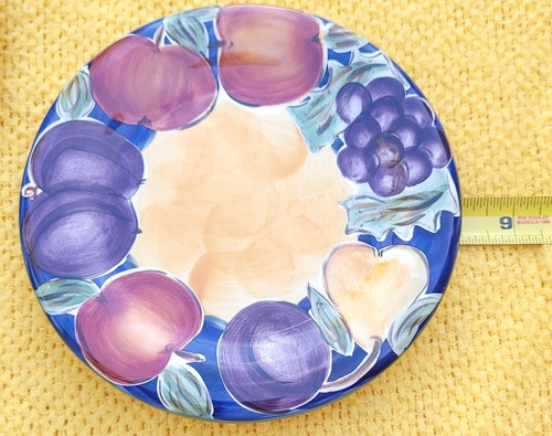 Whole Home AMELIA SALAD PLATE 8" VARIOUS FRUIT GREEN TRIM - Picture 4 of 4