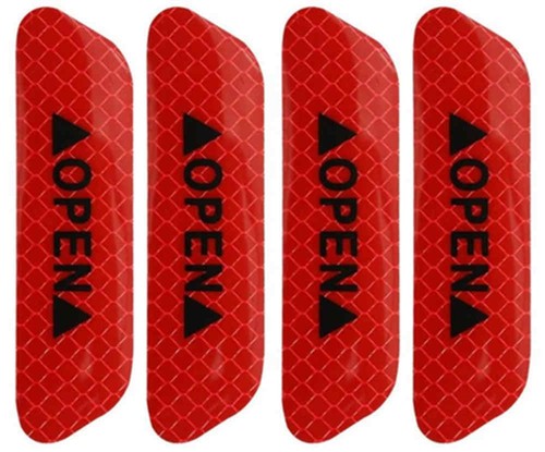 8 PCS Auto Door Open Sticker Reflective Tape Safety Warning Decal Universal Car - Picture 14 of 20