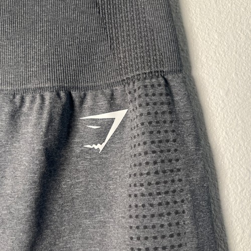 Gymshark Vital Leggings Senza Cuciture Donna Grandi Grigio Vita Media Elasticizzato Compressione - Foto 3 di 12