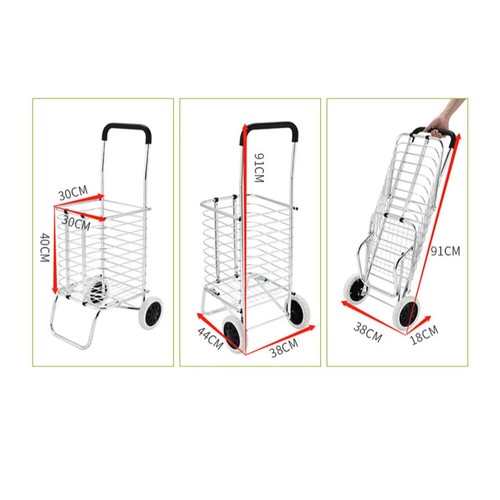 Climbing Stairs Trolley Folding Shopping Cart With Pull Rod Large Capacity - Picture 2 of 7