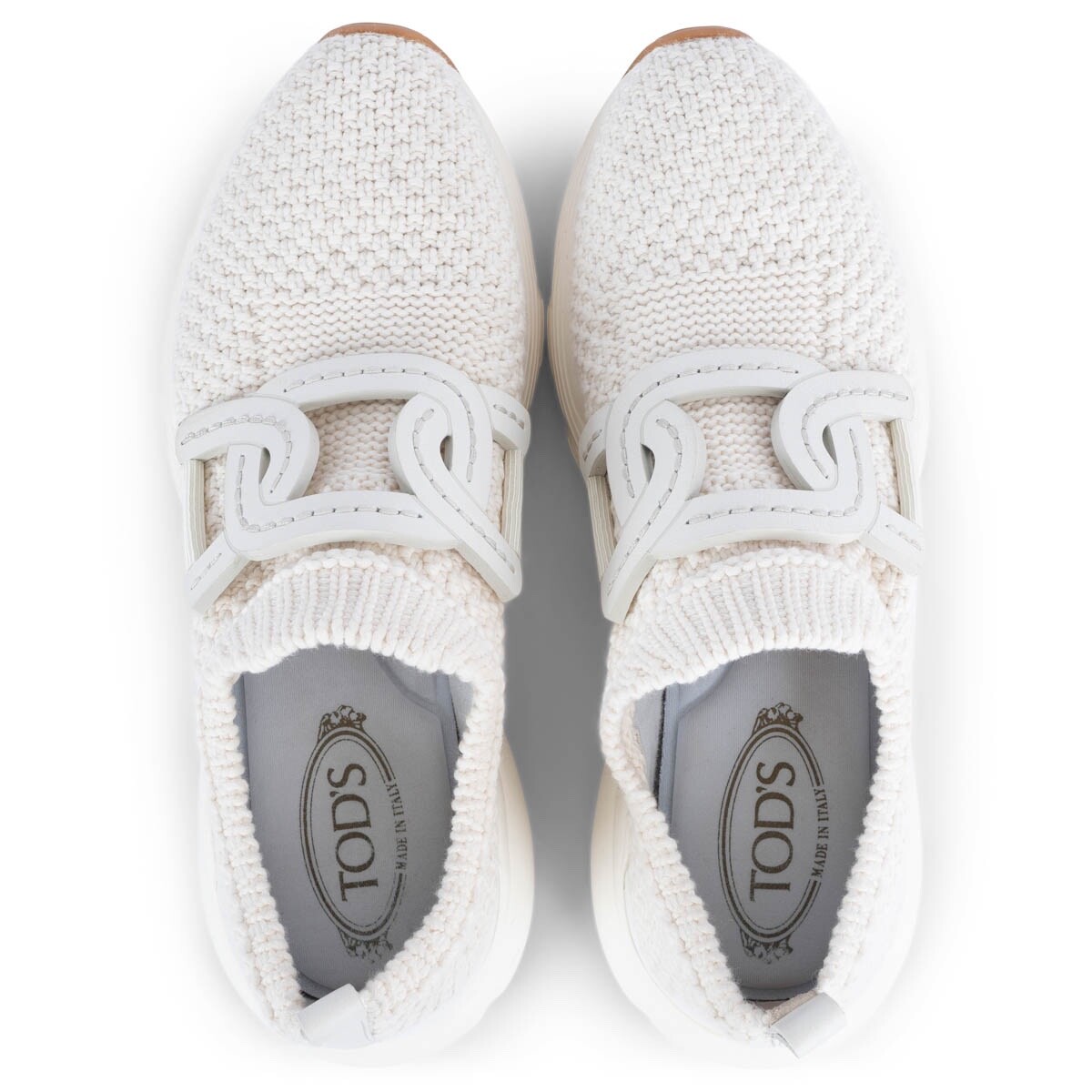 68311 TOD'S ivory cotton KATE KNIT Sneakers 39.5 | eBay