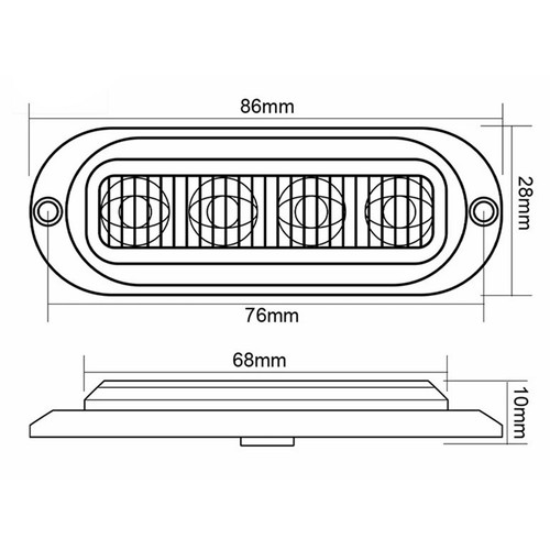 2Pcs 12V / 24V LED Side Front Marker Lights SUV Trailer External Lights Grille - Picture 8 of 12
