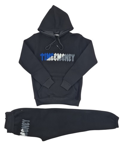 Time Is Money Men's Tracksuit Set Hoodie & Joggers Decoded Urban Streetwear - Picture 2 of 6