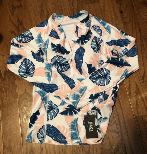 Womens Size S Swimsuit 2 Piece Boy Shorts Rash Guard L/S Zipper UPF 50 NEW Daci - Picture 7 of 10