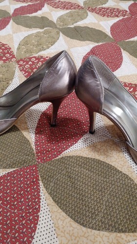 Style & Co Silver Jeweled Platform Stiletto Pump Heels, Silver, 8M US Preowned. - Picture 3 of 4