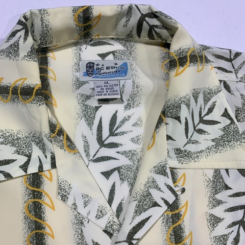 BC Ethic Mens Shirt XL Short Sleeve Button Front Hawaiian Floral Waves Vintage - Picture 2 of 10