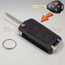 New Flip Key Modified Case Shell For Toyota and Scion Remote Key 4 Buttons Entry