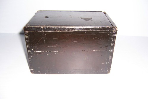 ANTIQUE WOODEN CHALK BOX WITH SLIDING LID TOP GREAT FOR PRIMITIVE DECORATING - Picture 4 of 10