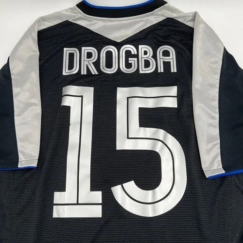 Drogba #15 Chelsea FC 2004/2005 Away ORIGINAL VTG Rare Soccer Jersey (L) - Picture 6 of 13