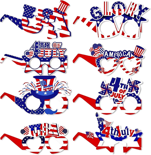 4Th of July Party Accessories American Flag Sunglasses Red White and Blue USA Gl - Picture 8 of 12
