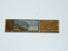 -BEL ETUI PORTE AIGUILLES BOIS ET MINIATURE PEINTE collection couture vitrine