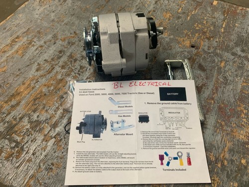 Ford Generator/Alt Conversion Kit 6 to 12V 2000 3000 4000 5000 7000 Tach Drive - Picture 2 of 9