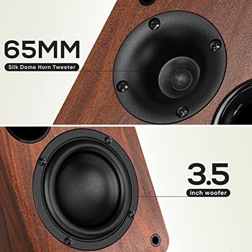Wireless Bookshelf Speakers 60W Powered Bluetooth Optical/AUX Remote Control New - Picture 3 of 6