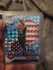 PAUL GEORGE  2020-21 Panini Mosaic #255  GENESIS PRIZM  National Pride  Clippers