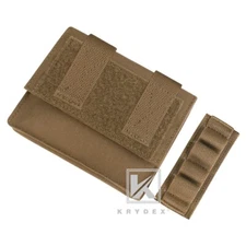 KRYDEX Tactical Helmet Counterweight Pouch Helmet Battery Pocket Hook Back Coyot