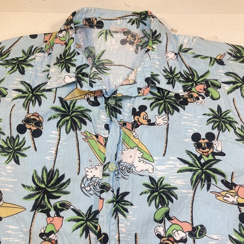 DISNEY JUNIOR MICKEY MOUSE HAWAIIAN ALOHA SURF SHIRT Sz Boys 18 - 20 / XXL - Bild 1 von 5