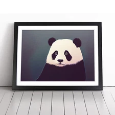 Incredible Panda Framed Canvas Wall Art Print Poster Picture, Home Decor