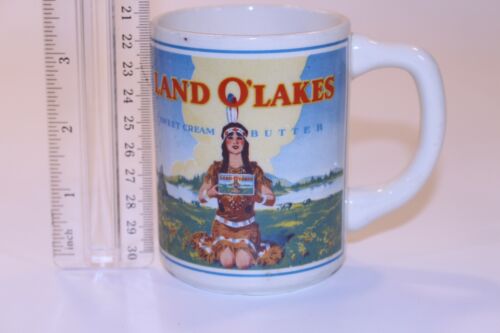Rara Tazza Caffè Pubblicitaria Vintage Land O Lakes Dolce Crema Burro Logo Ritirato - Foto 8 di 12